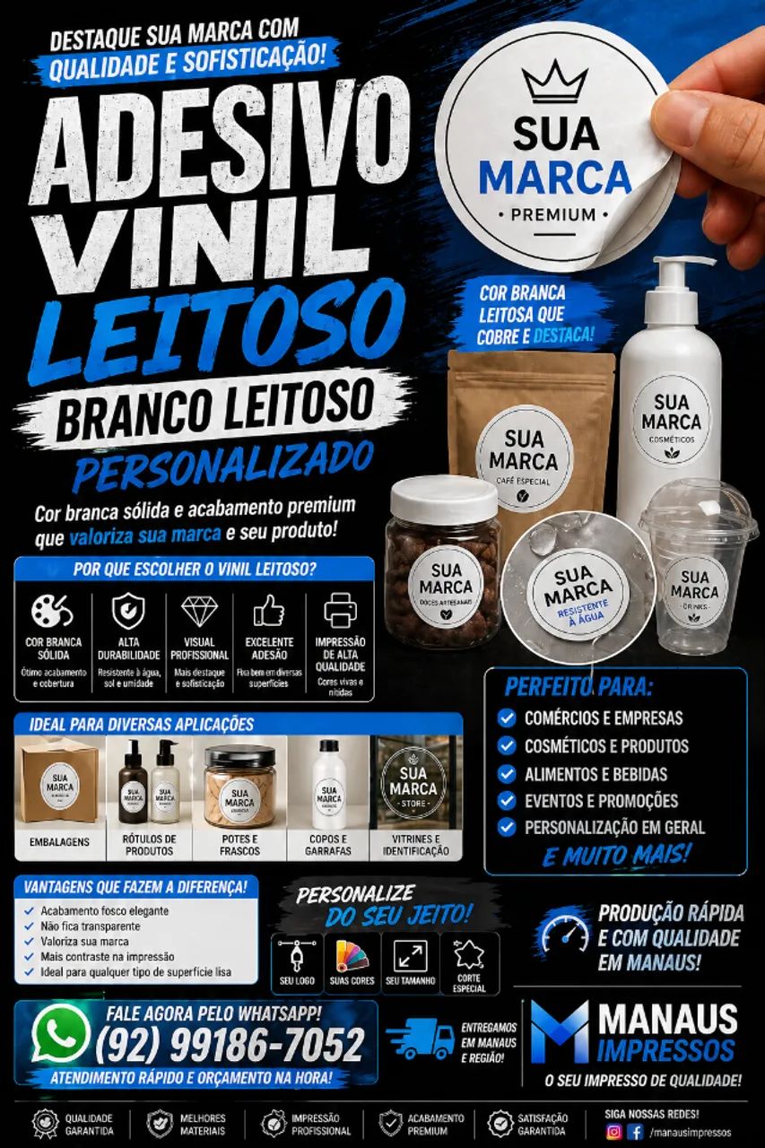 adesivo vinil leitoso