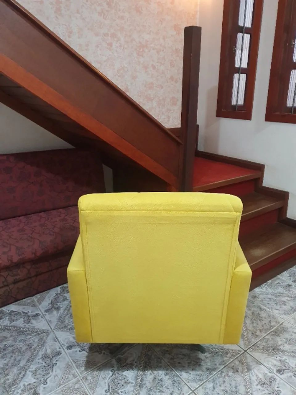 Poltrona de Balanço c/ Molas (Giro Trancado - Leia a Descrição)488186000620933123