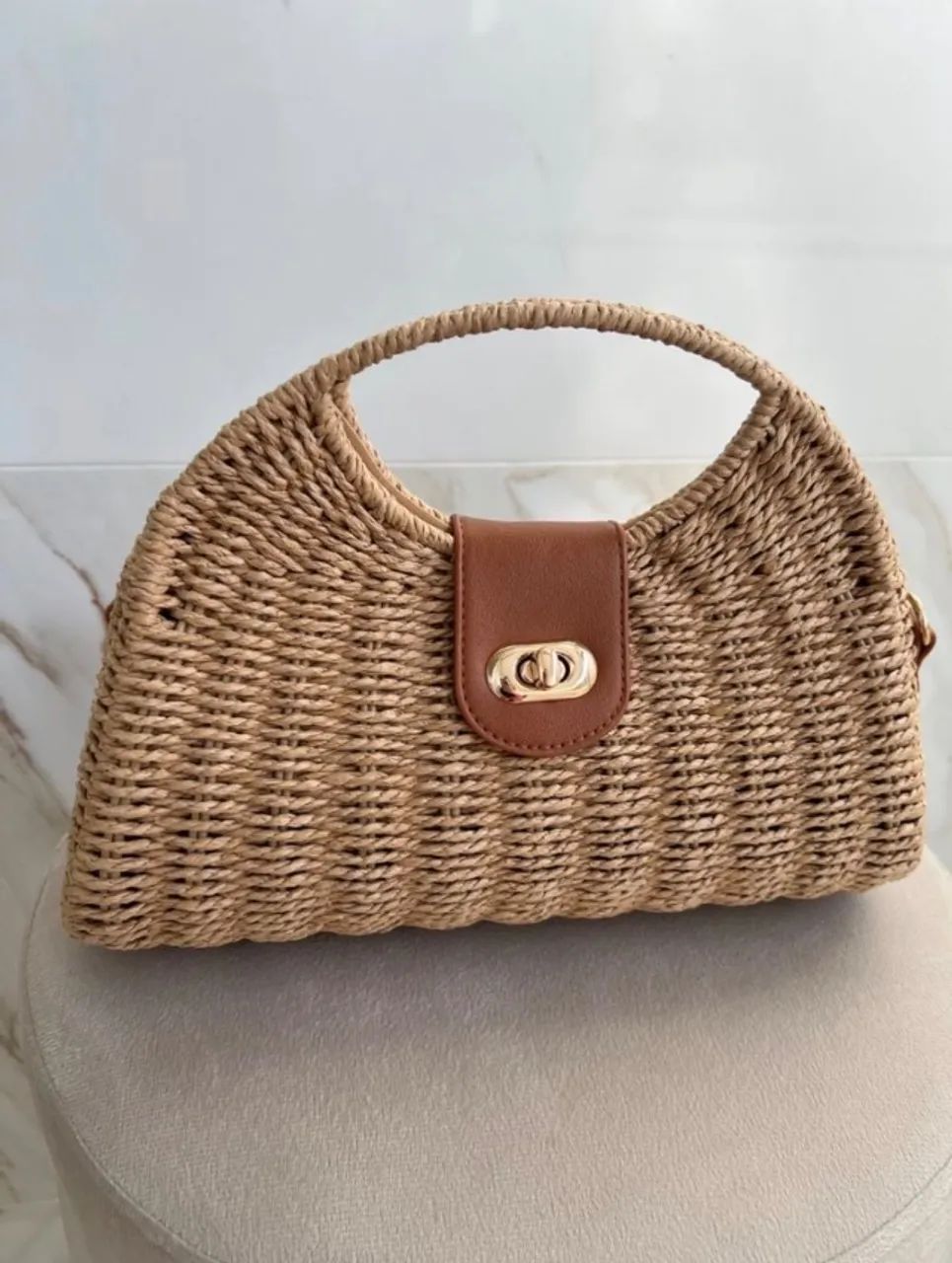 Bolsa meia lua caramelo - Foto 3