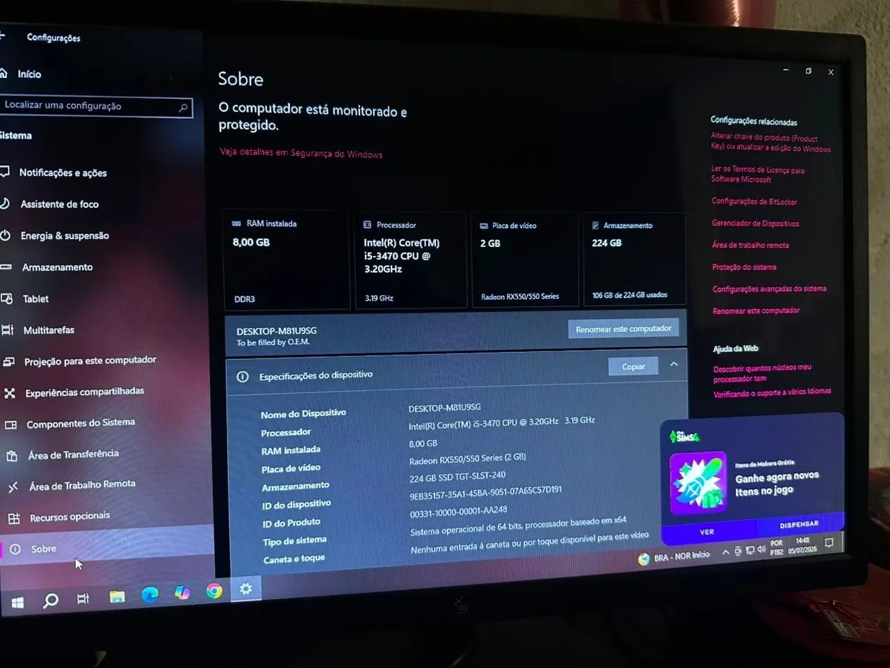 Vendo PC Gamer Completo i5  - Foto 5
