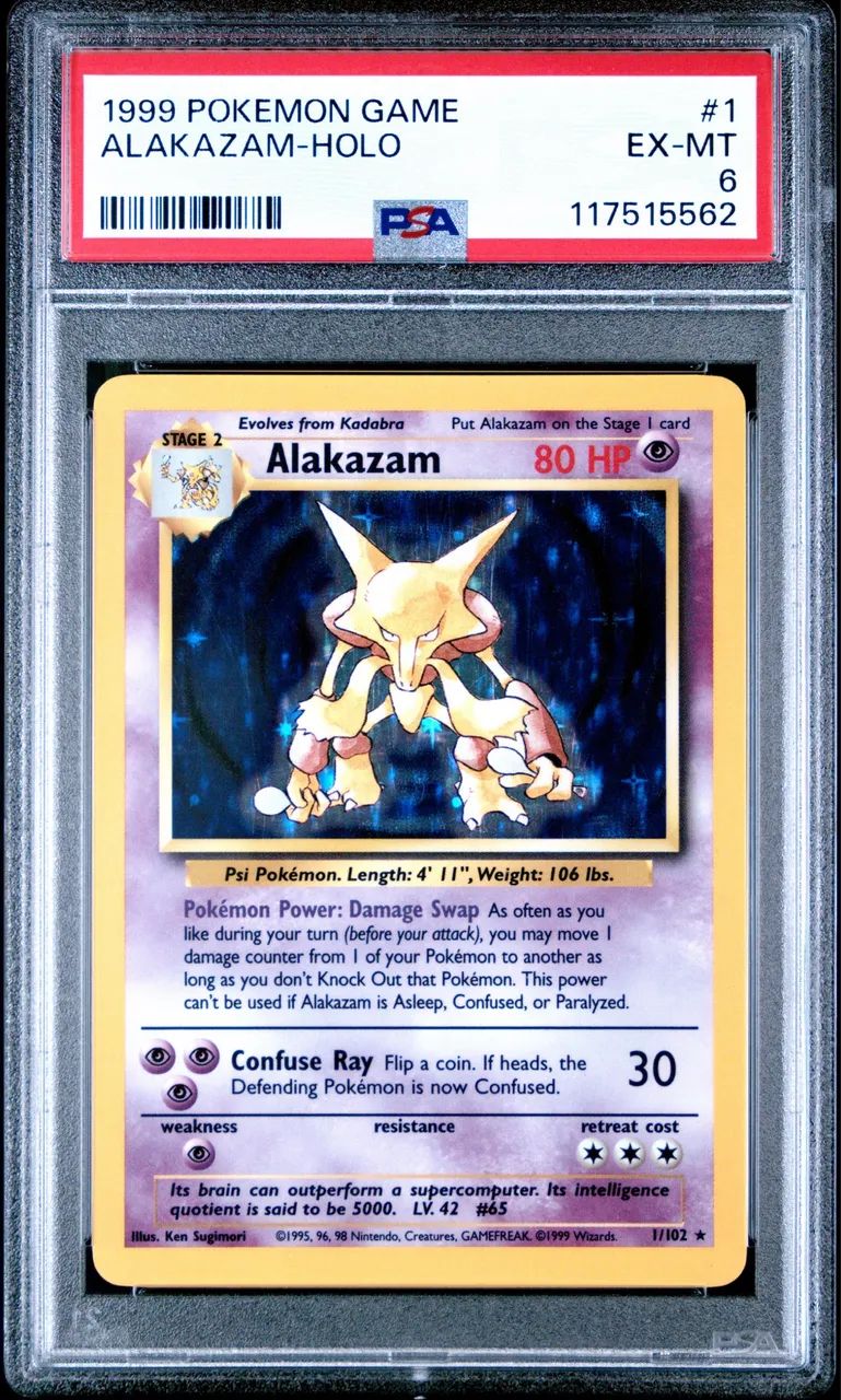 1999 ムカムカ VOLUME 6 GEM MT 10 psa10 Alakazam 1999 Base Set Holo PSA 6 ? Carta Pokémon Rara +