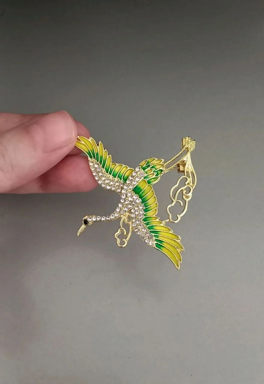 Broche de Pássaro Cegonha (novo) - Foto 4
