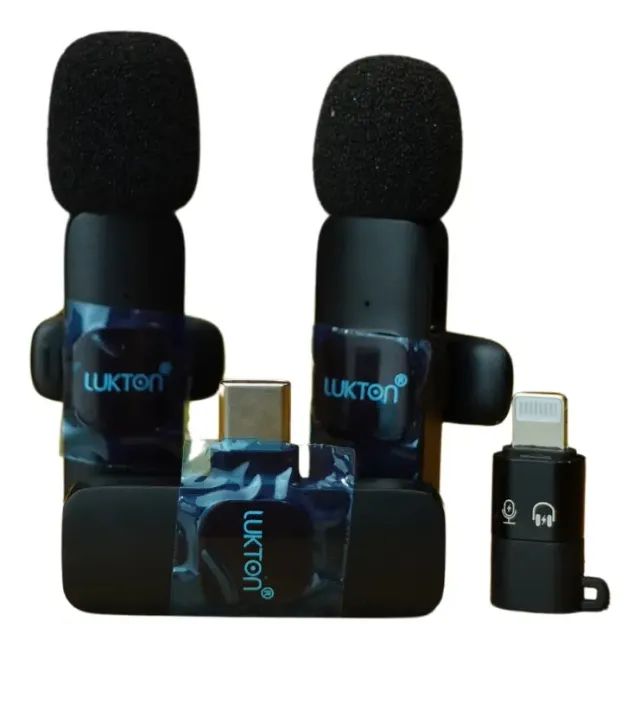 Kit Microfone Lapela Duplo Adaptador iPhone E Android 2 Em 1 - Foto 4