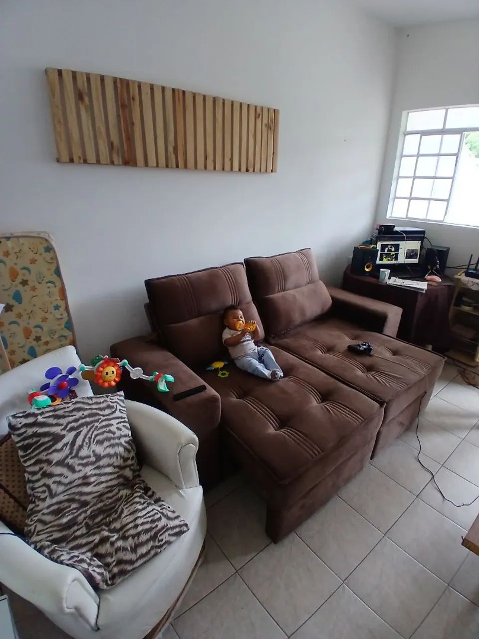 sofá retrátil e reclinável 
