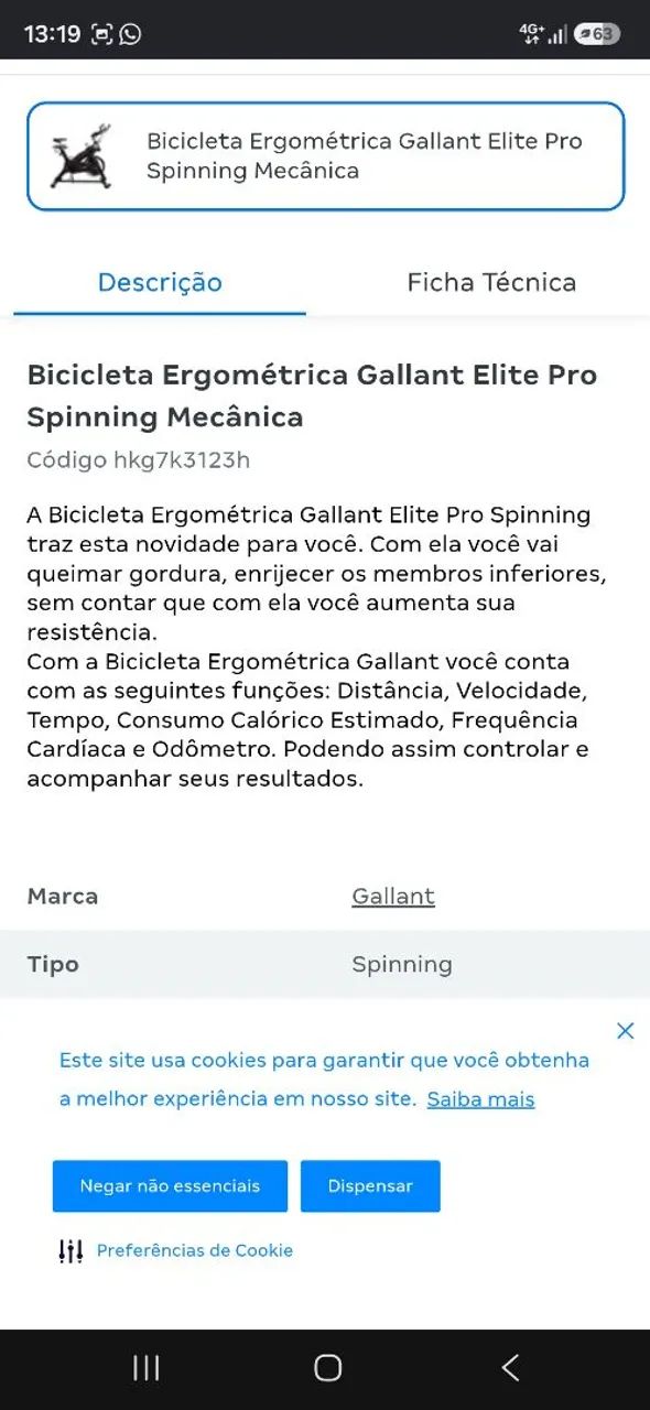 Bicicleta ergometrica spinning  - Foto 3