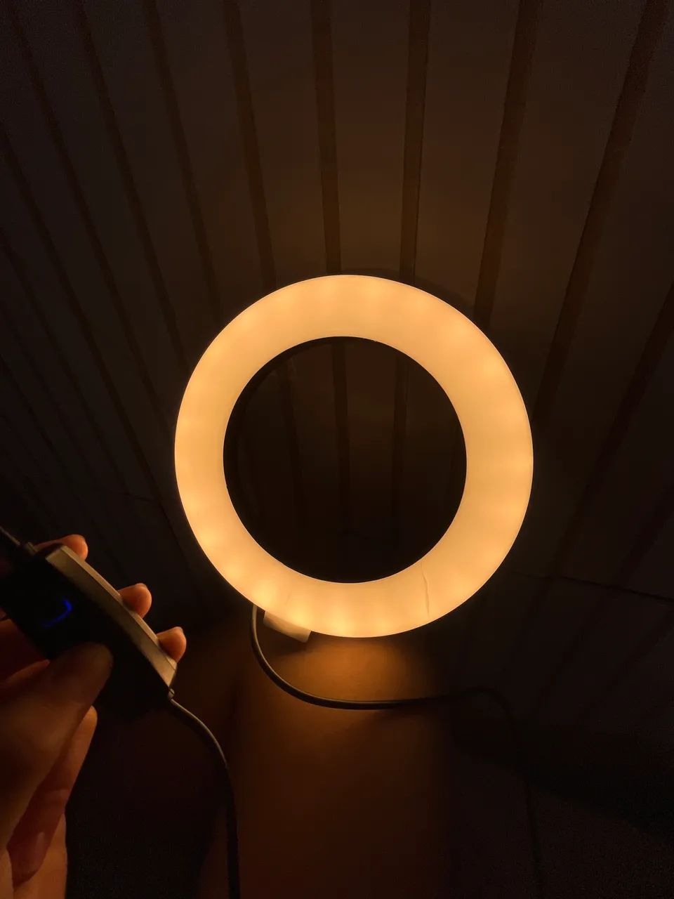 mini ring light com clipe de selfie 