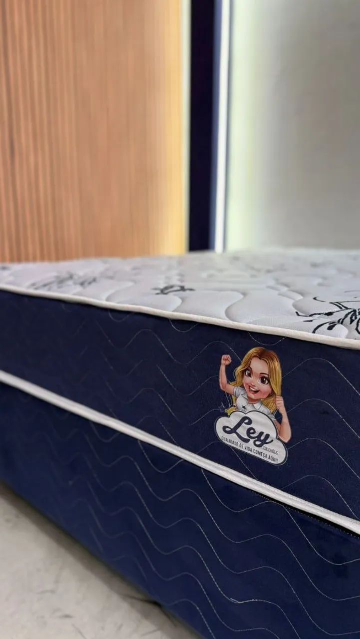 Cama ouro queen blue _ Brinde travesseiros! - Foto 4