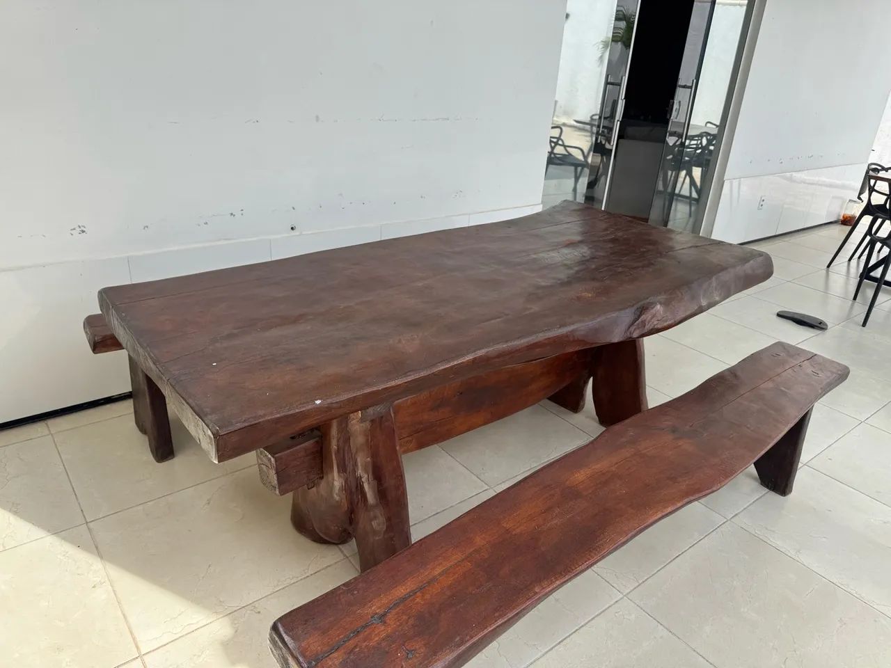 Mesa Rústica - Madeira maciça 