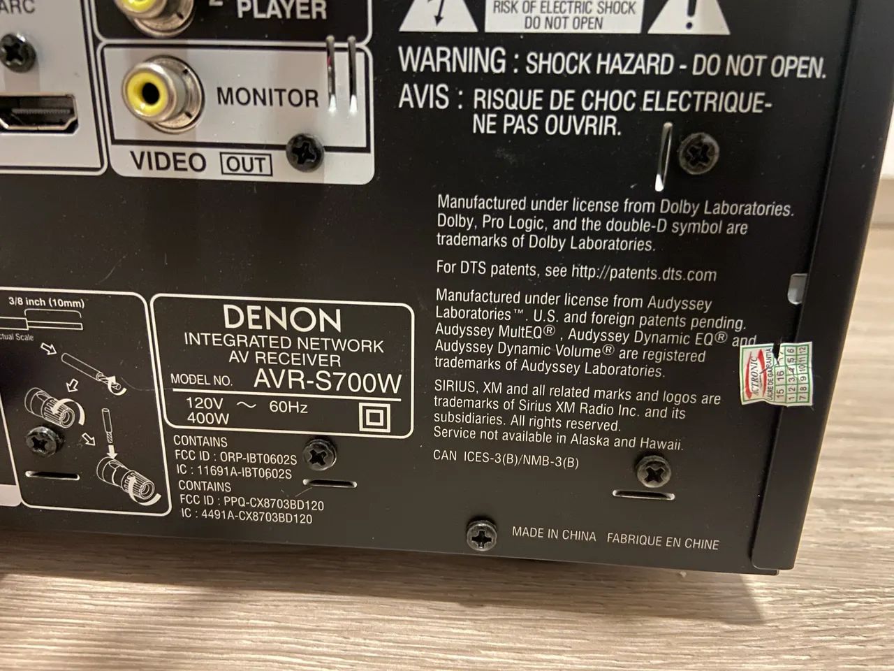Receiver Denon AVR-S700W - Foto 3