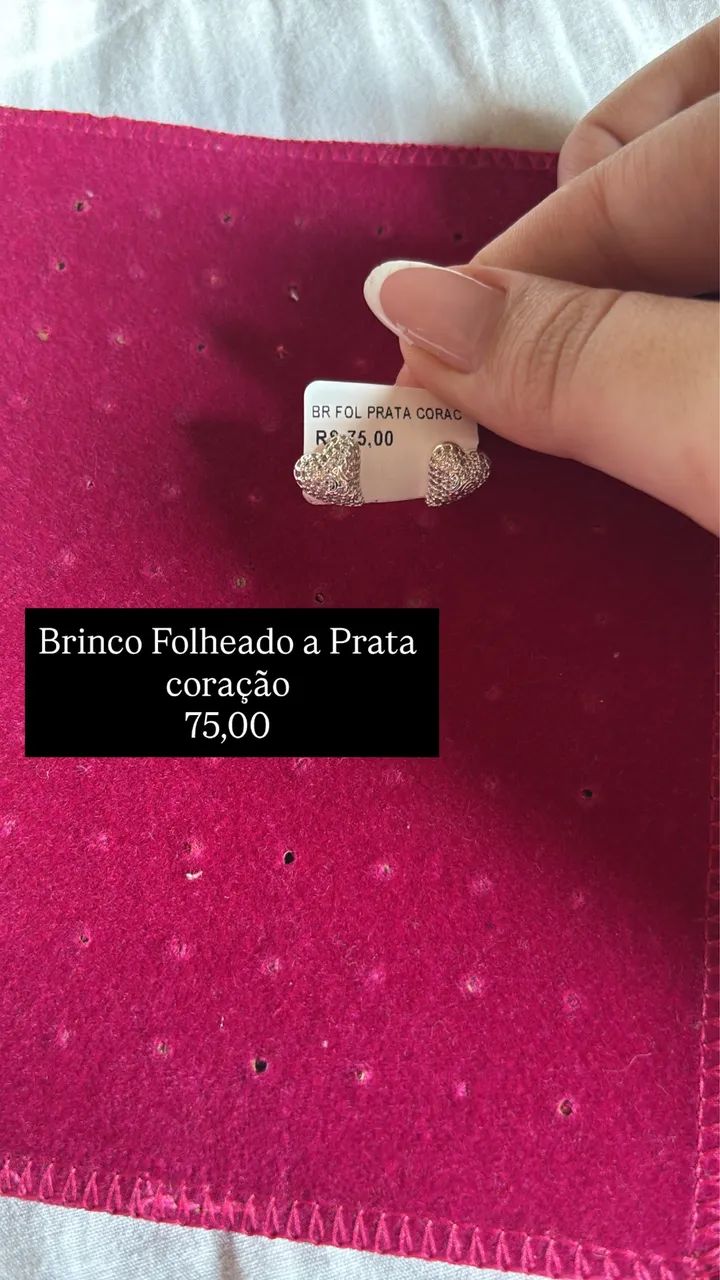 Brincos folheados a prata  - Foto 2