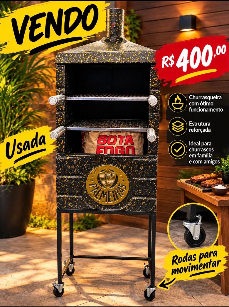 Churrasqueira carvão 