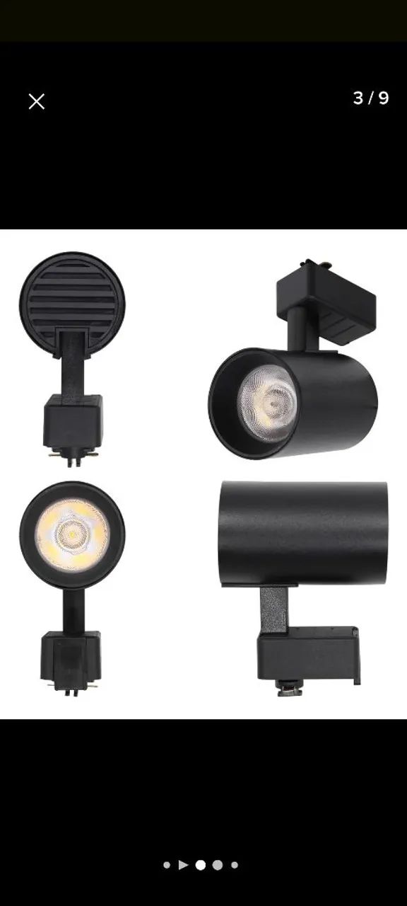 Trilho de lâmpada led com 6 unidades 