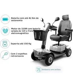 Cadeira Scooter Elétrica Dobrável CS Dellamed - Foto 4