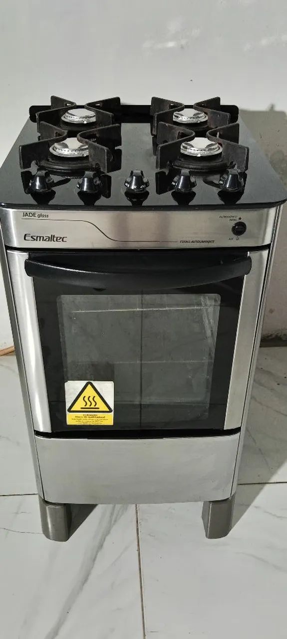 fogão esmaltec inox mesa de vidro 