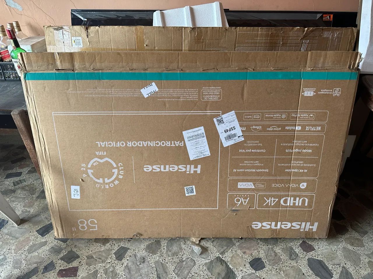 Smart TV Hisense 58 Polegadas Nova C/ Tela Trincada 400,00 