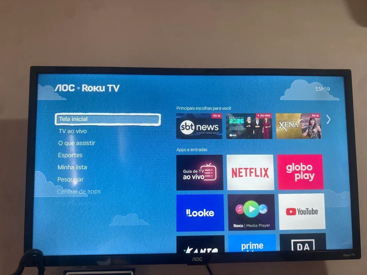 Smart TV AOC ROKU 32 polegadas Tamanho perfeito pra quarto - Foto 2