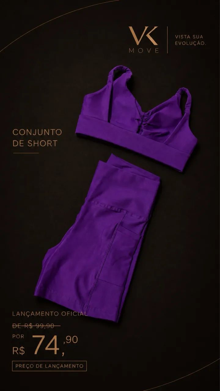 Conjunto de Short com top Costa nua  - Foto 3