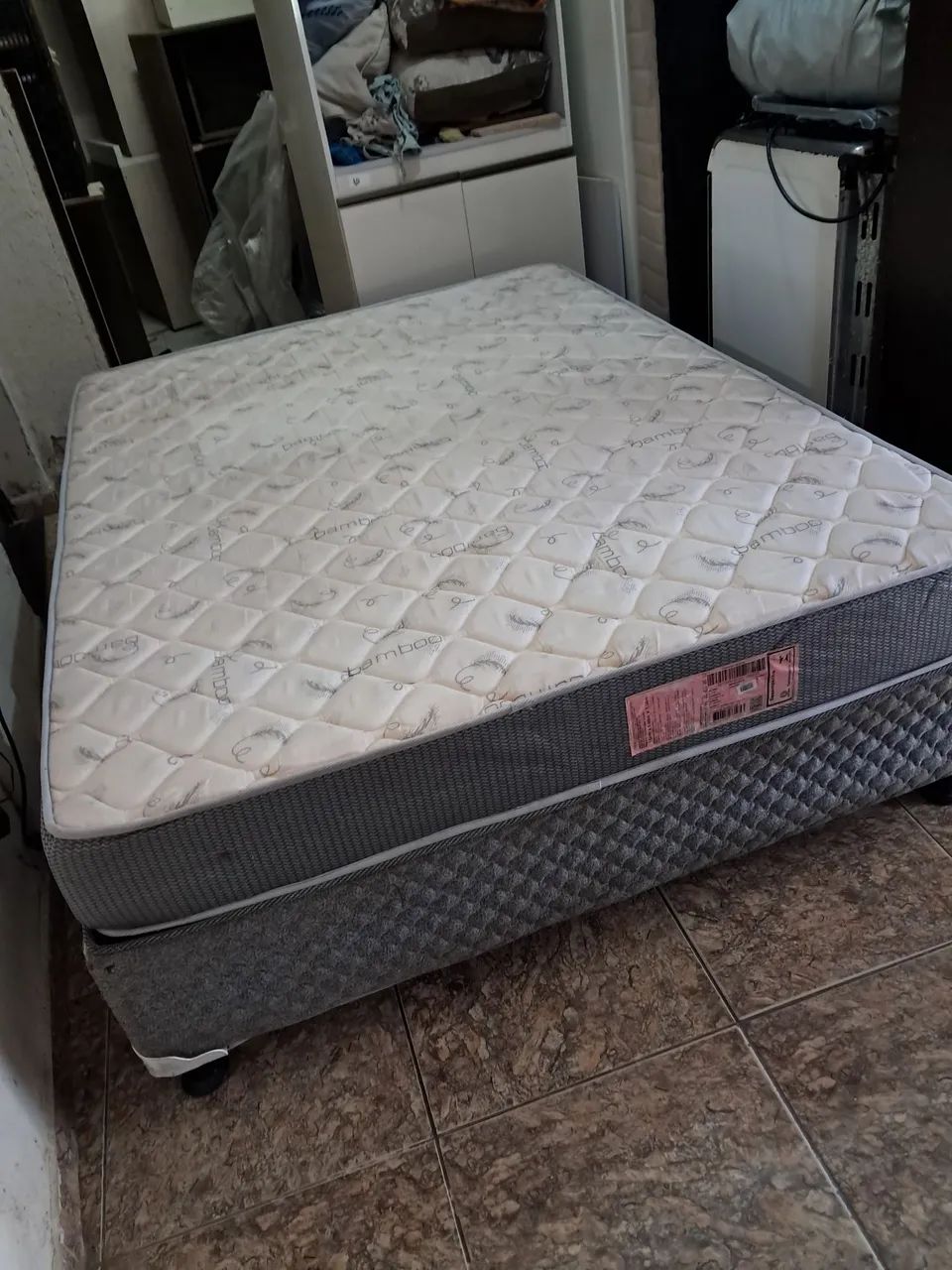 Cama box casal colchao novo