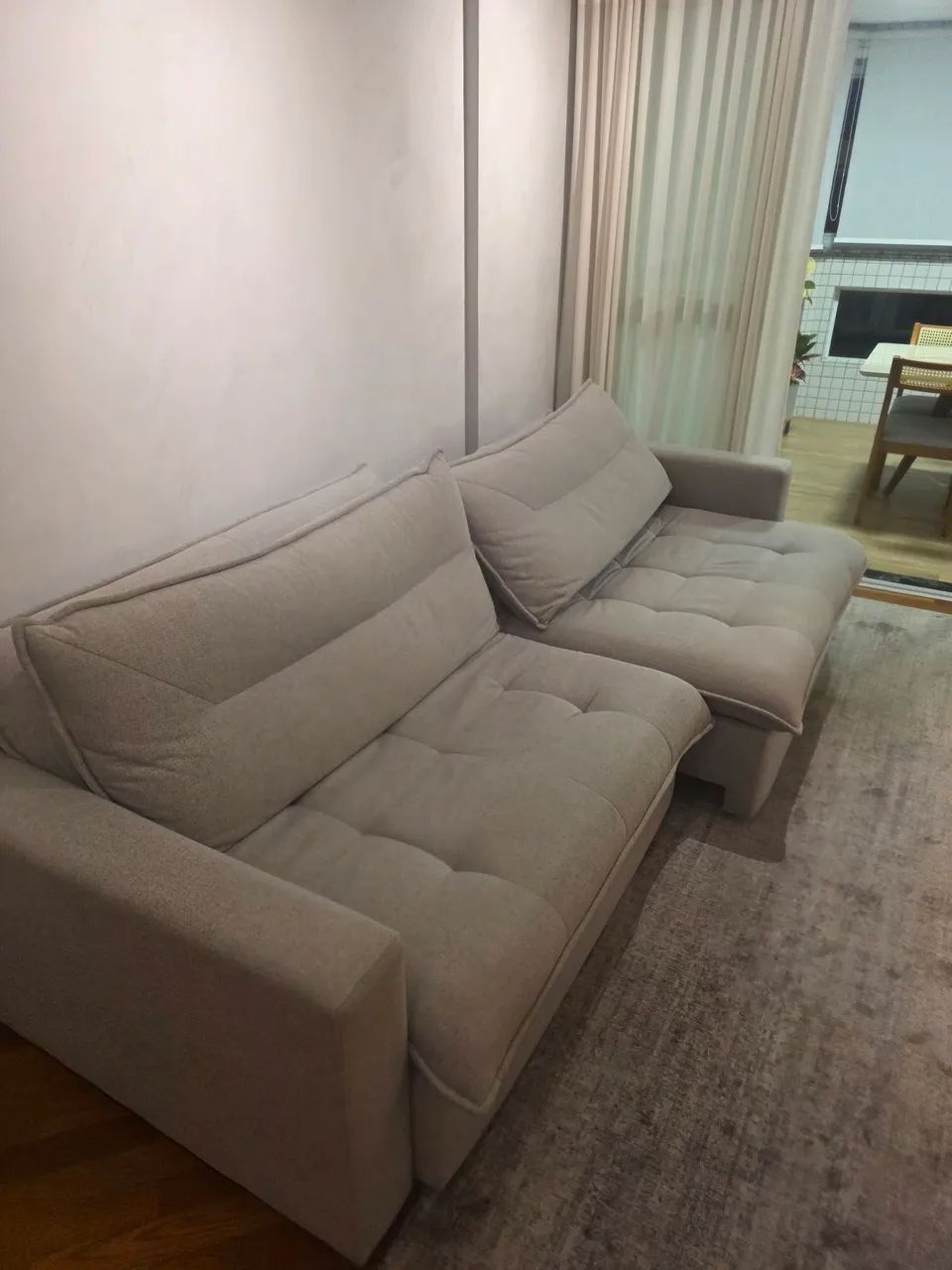 Sofá Grande com Chaise Retrátil - Foto 4
