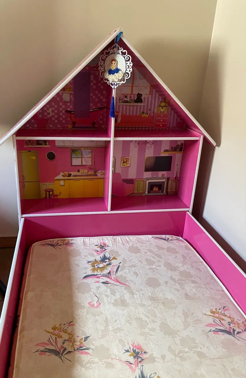 Cama Infantil Casinha Rosa ? - Foto 3
