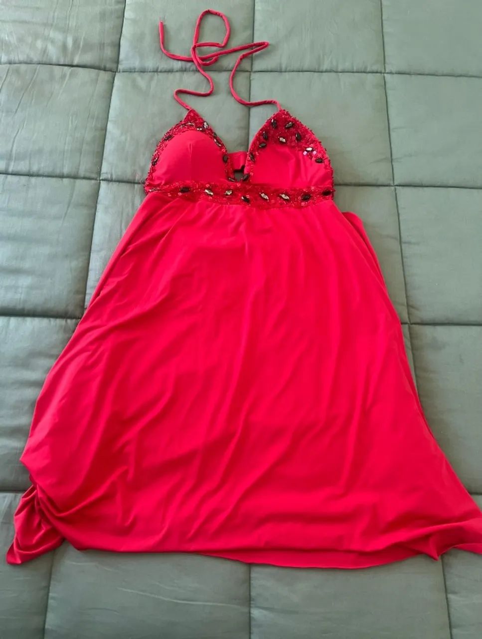 Vestido Vermelho Midi de Festa 