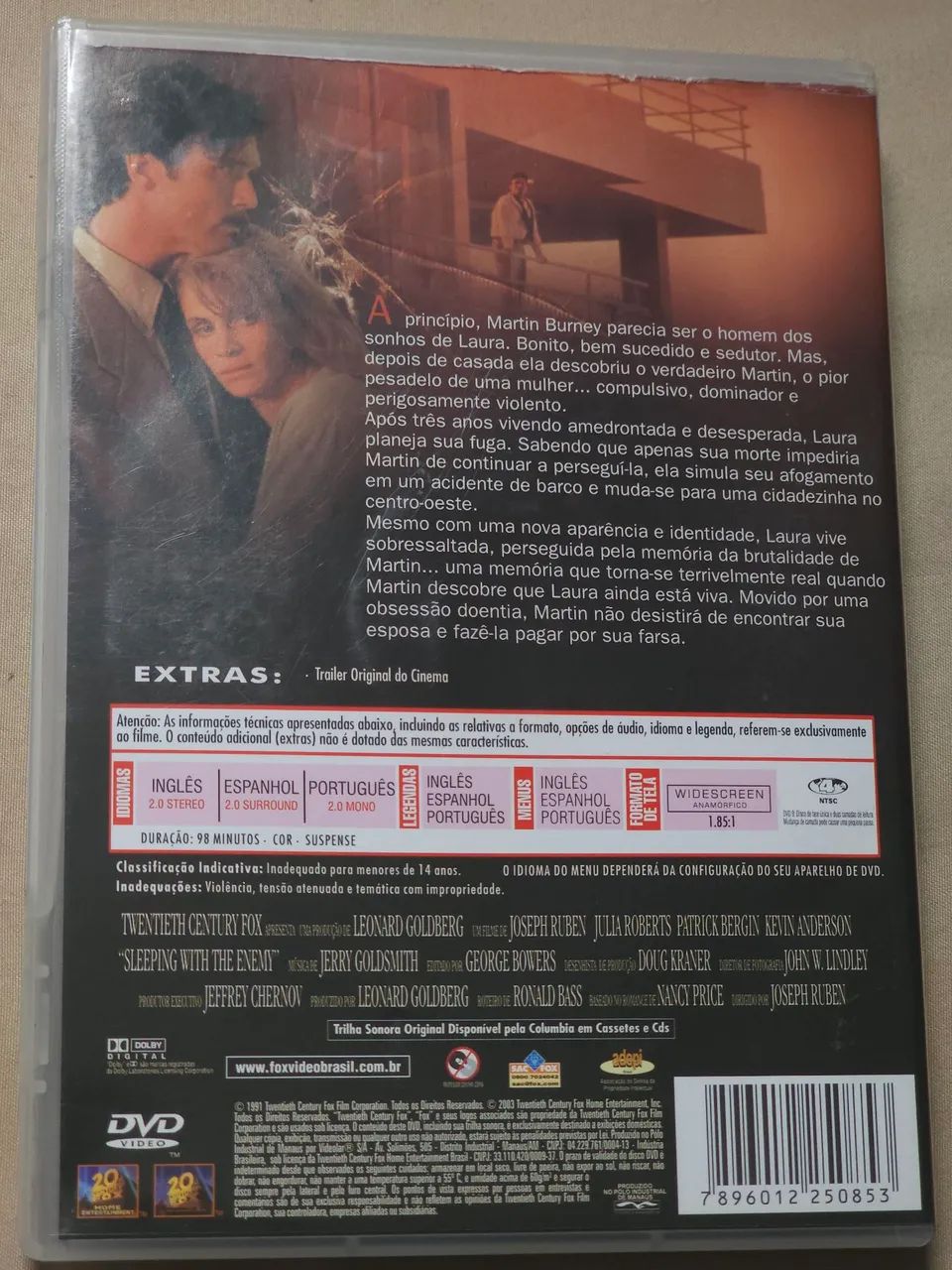 DVD - Dormindo com o Inimigo - Julia Roberts - Dublado - Foto 3