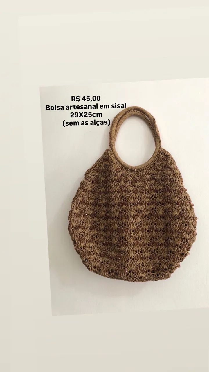 Bolsa de mão artesanal em sisal - Foto 2