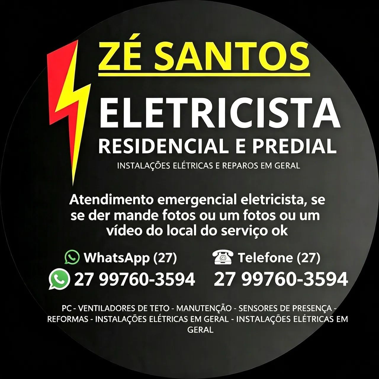 ELETRICISTA INSTALAÇÃO GERAL E WALLBOX