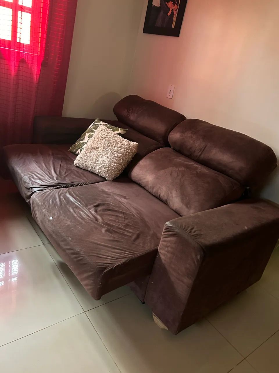 Sofá marrom retrátil  - Foto 3