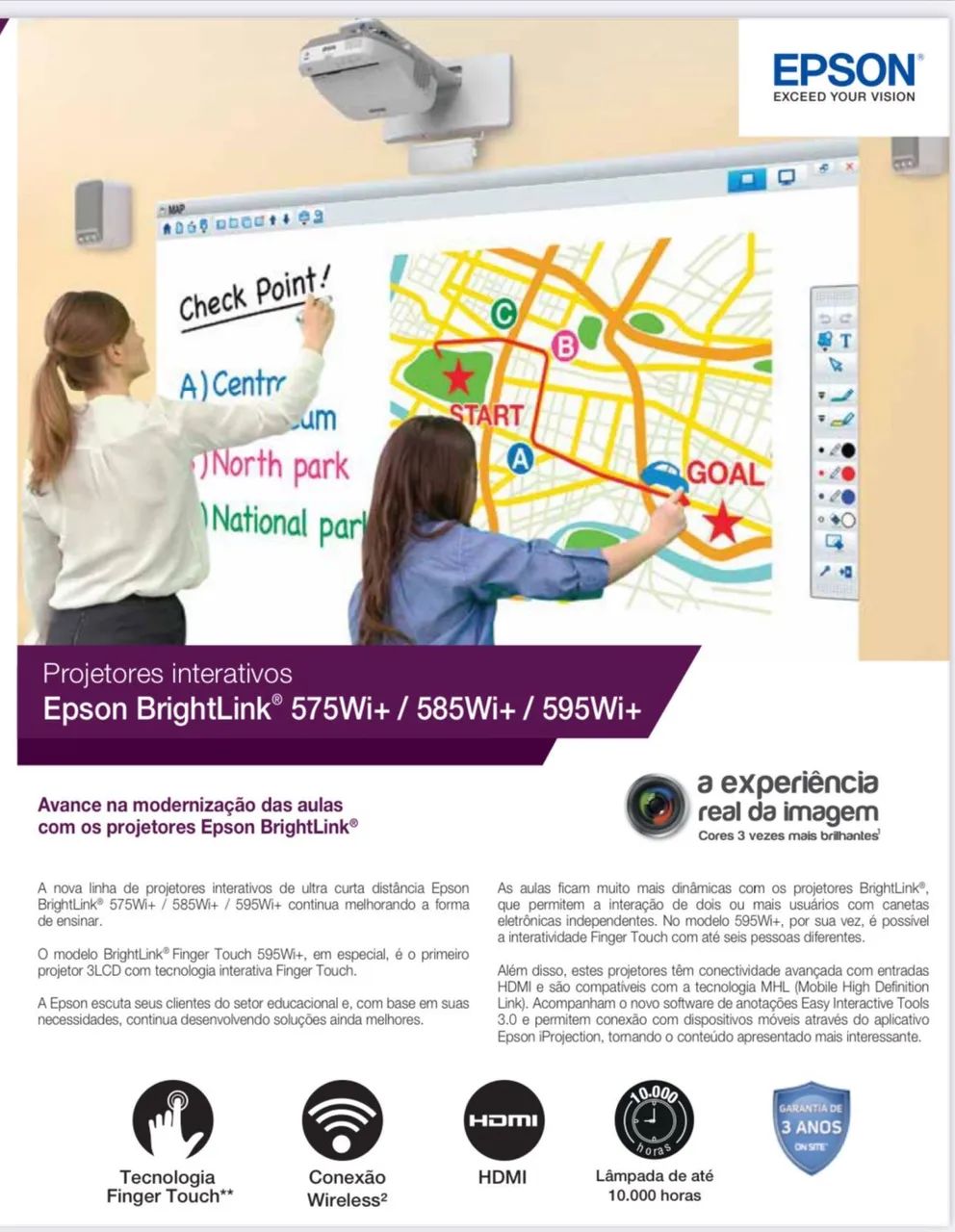 Projetor touch interativo imagem gigante  - Foto 3