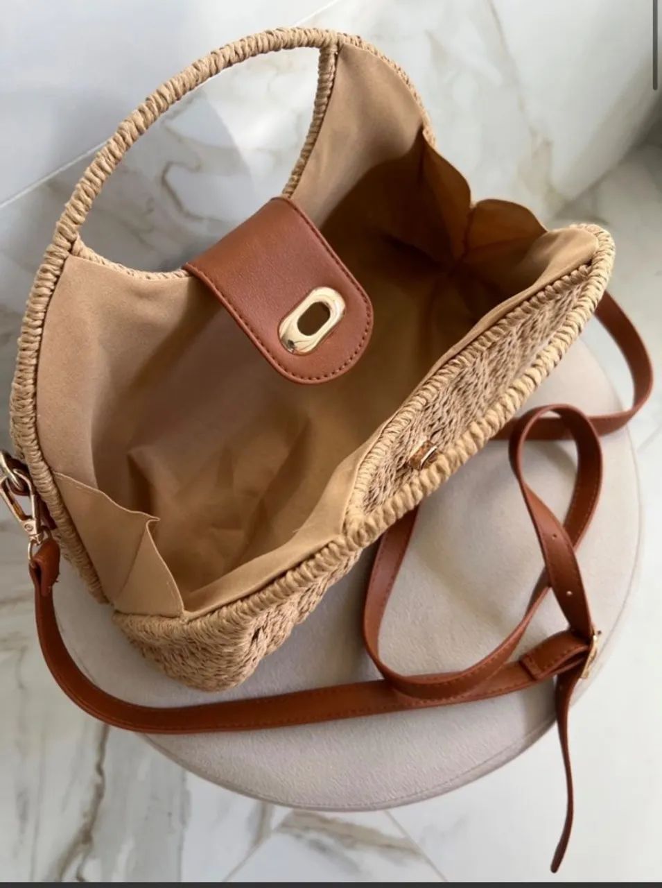 Bolsa meia lua caramelo - Foto 2