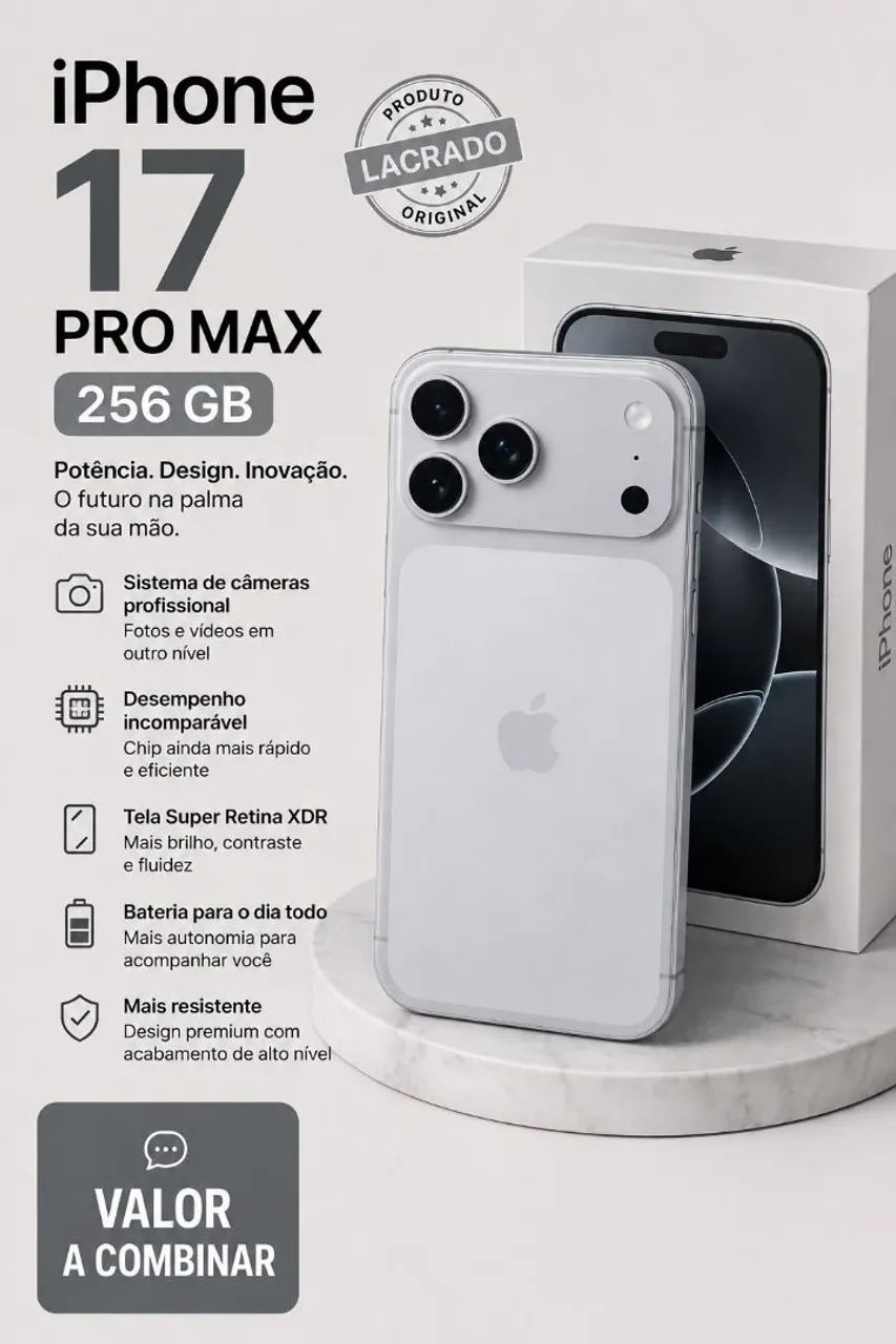 Iphone 17 Pro Max 256gb lacrado.