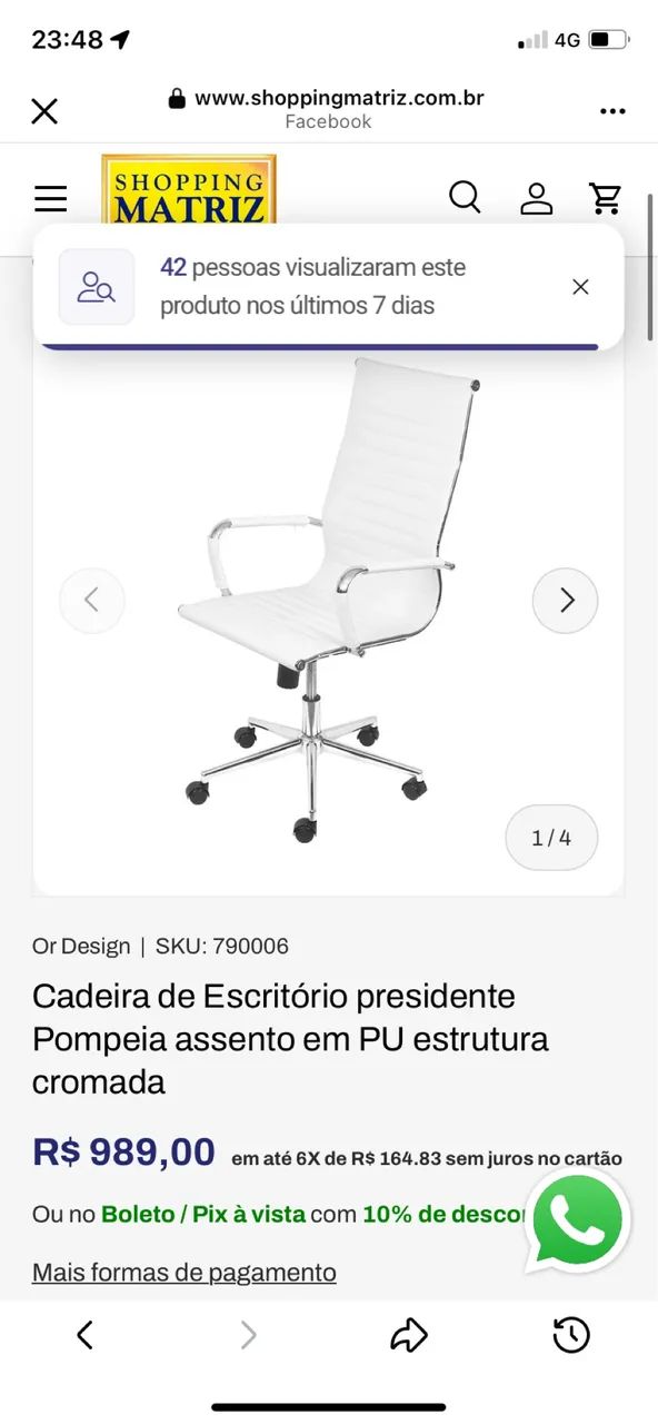 Cadeira de escritório  - Foto 4