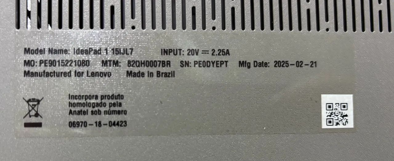 Notebook Lenovo IdeaPad 1 15IGL7 