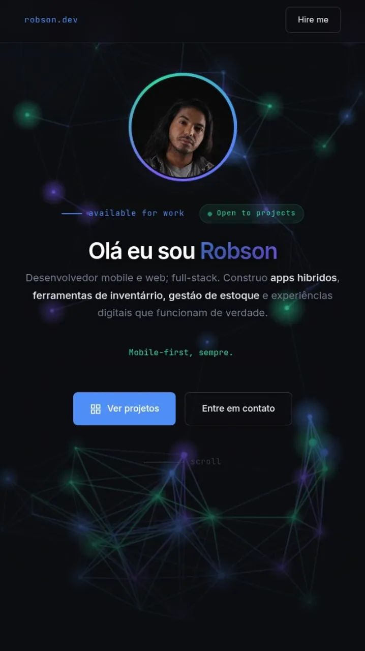 Desenvolvedor de site e mobile.
