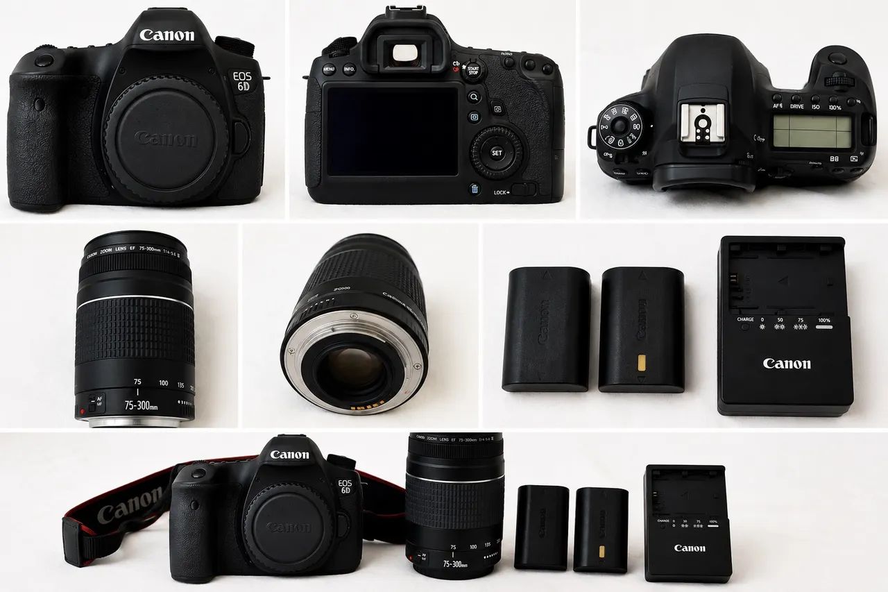 Canon EOS 6D EOS 7 レンズセット Canon EOS 6D Full Frame + Lente 75-300mm | Kit Completo - Câmeras