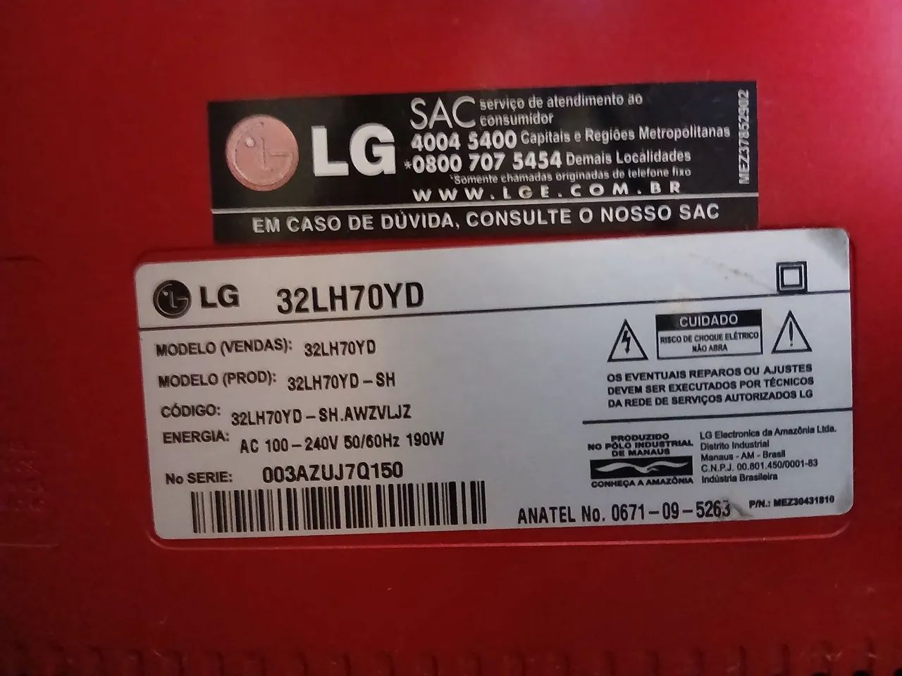Vendo TV LG semi nova 35 polegadas - Foto 2
