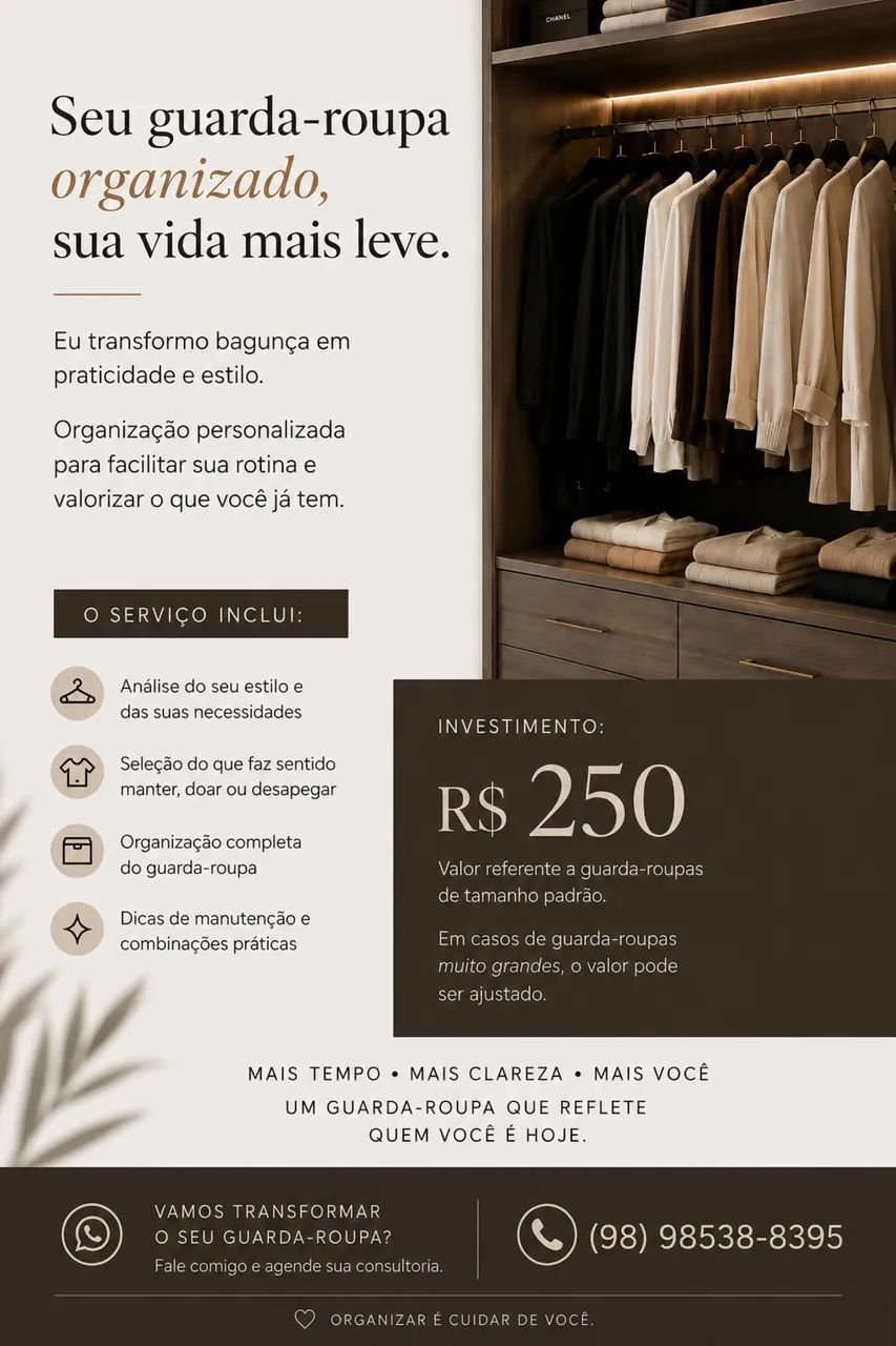 Arrumo seu guarda-roupa