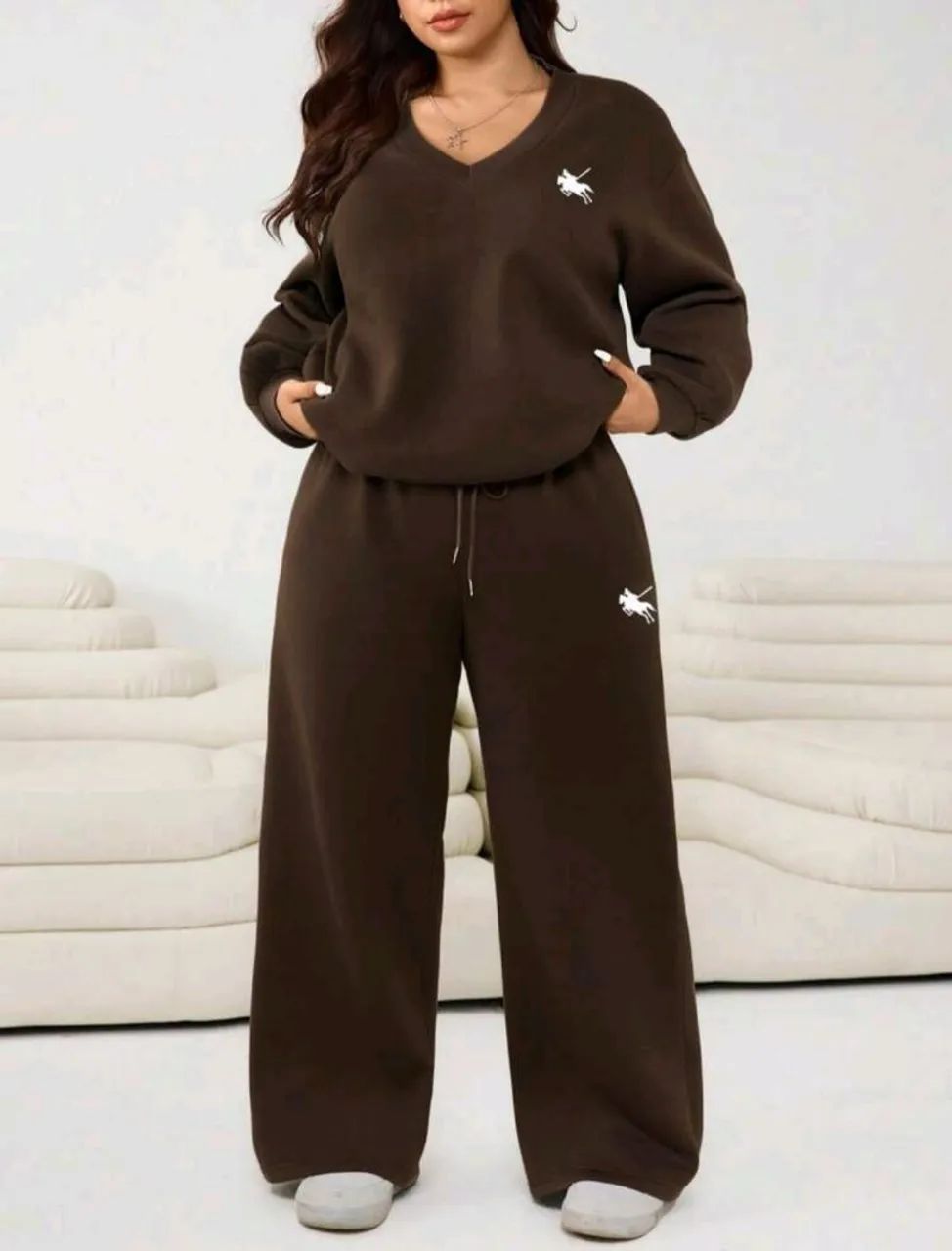 Conjunto moletom marron feminino novo  - Foto 4