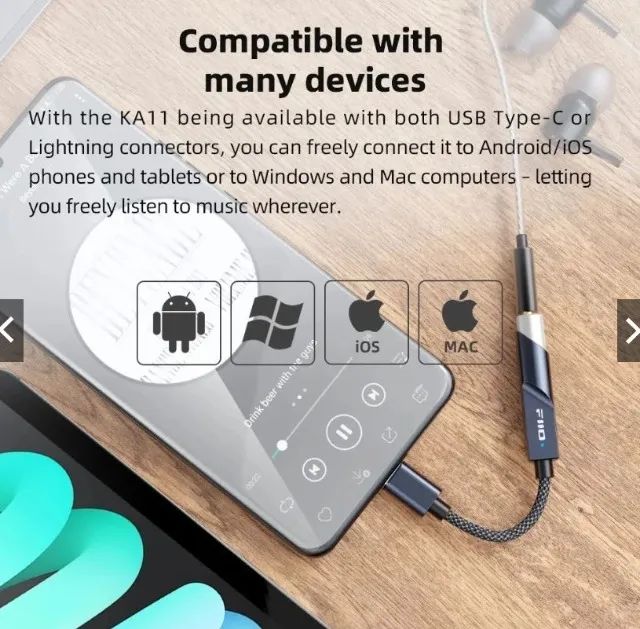 DAC KA11 FIIO - Amplificador USB - O mais potente - Foto 4