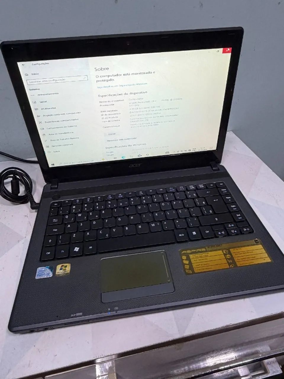 Notebook Acer 14 Pol Intel Dual Core 4GB HD 120GB Formatado com Pacote Office   - Foto 4