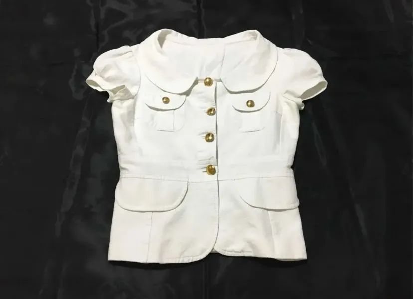 Blazer Alfaiataria Tamanho Pp Branco Bom Estado - Foto 4