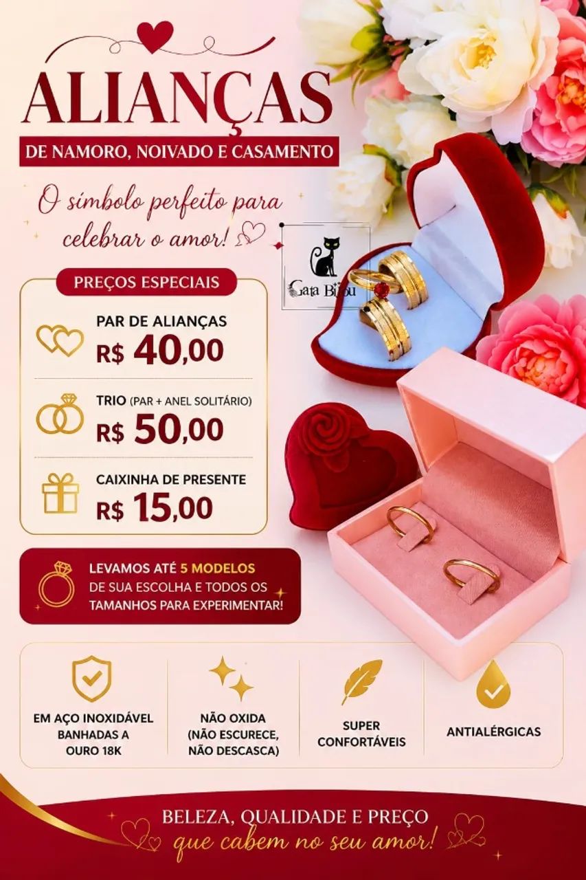 Aliança noivado e casamento - Foto 5
