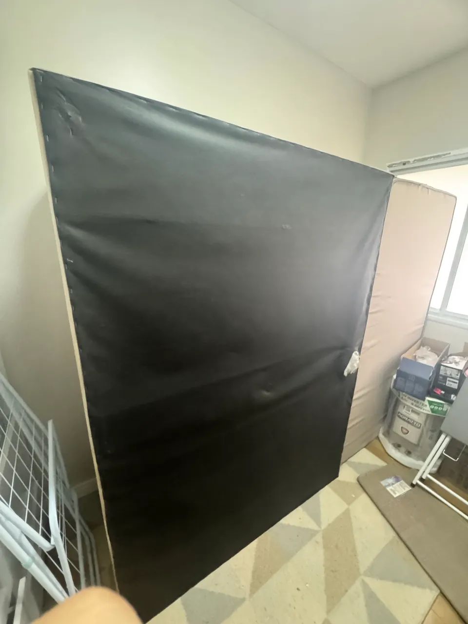 Cama box casal simples com colchão (sem marca)