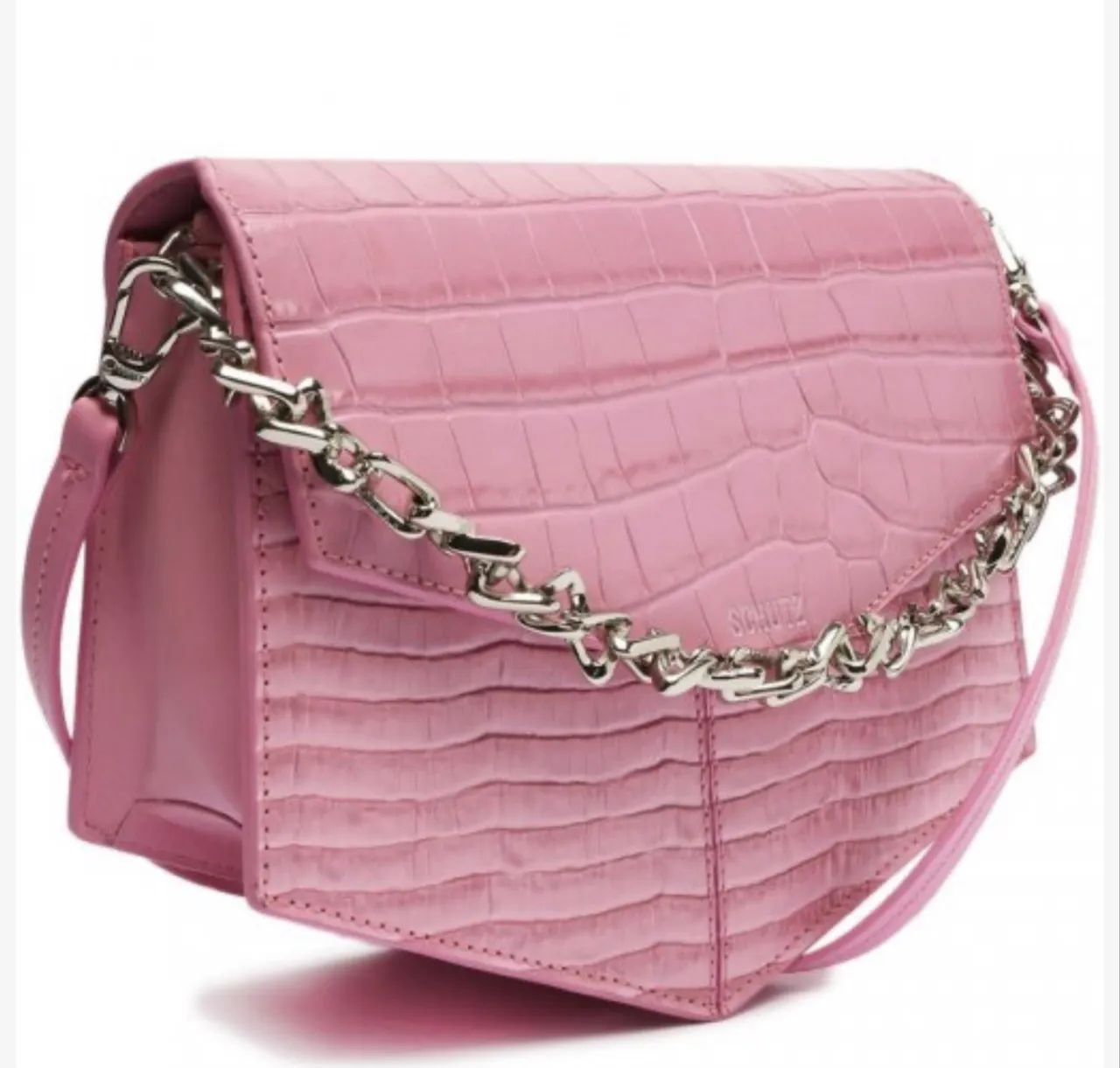 Bolsa Schutz rosa couro  - Foto 2