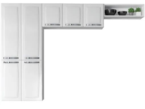 Cozinha Completa  3 peças Aço - Branco l655