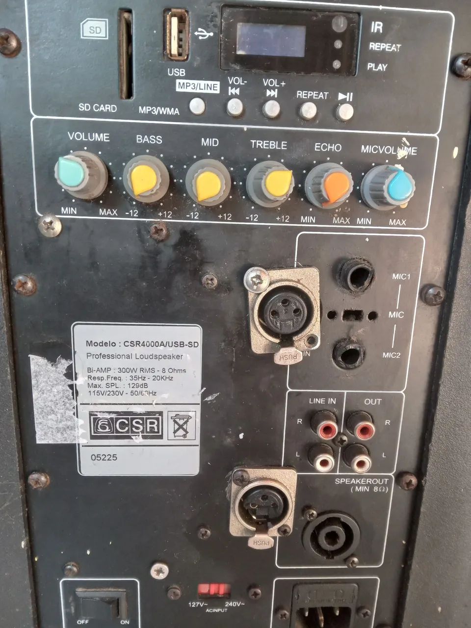 Caixe de som profissional CSR  ativa 15 polegadas 300w rms valor 700.00 reais precisa de r - Foto 5