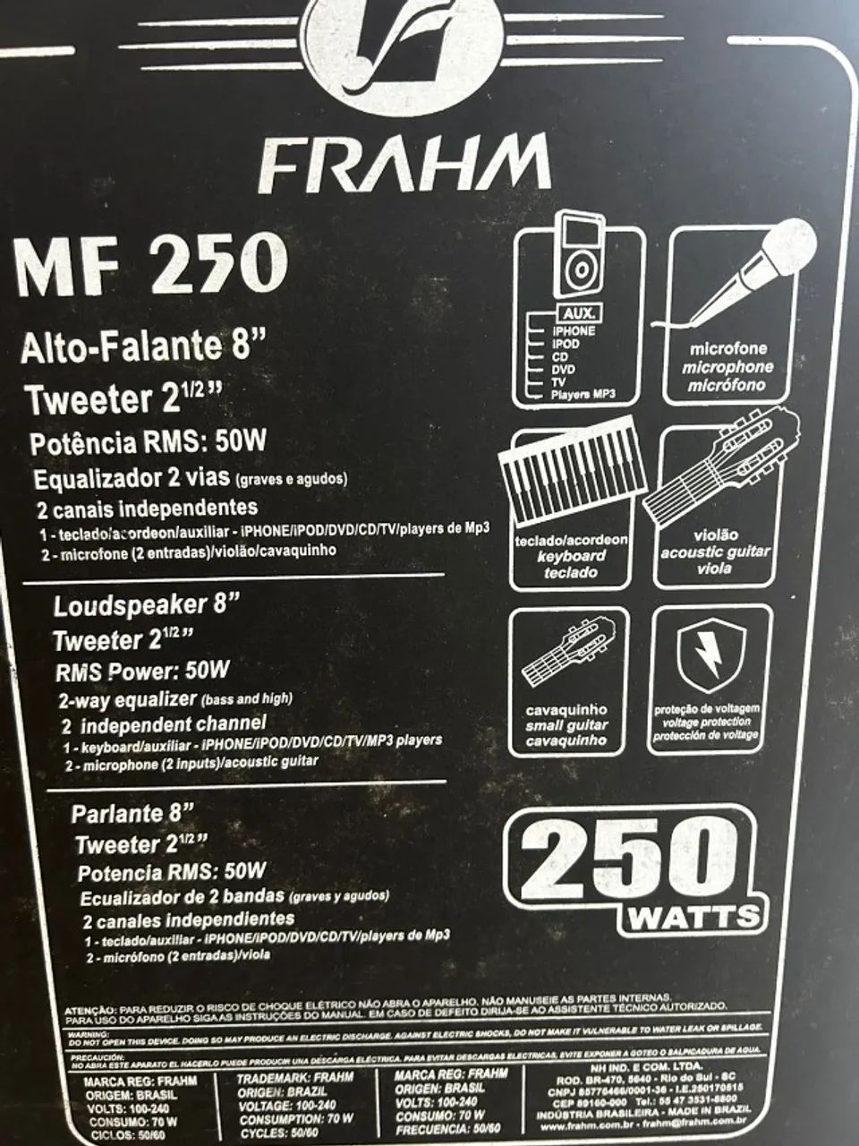 Caixa de Som MF 250 Frahm - Foto 5