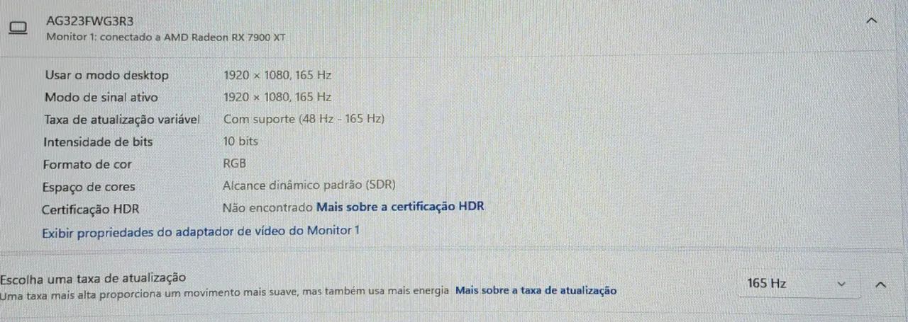 Monitor AOC Agon 32 polegadas FHD 165Hz - Foto 5