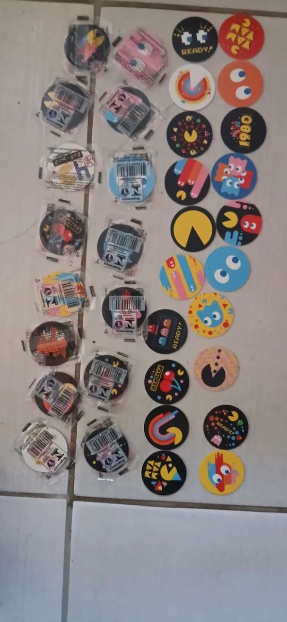 Coleção de Tazos do Pac Man